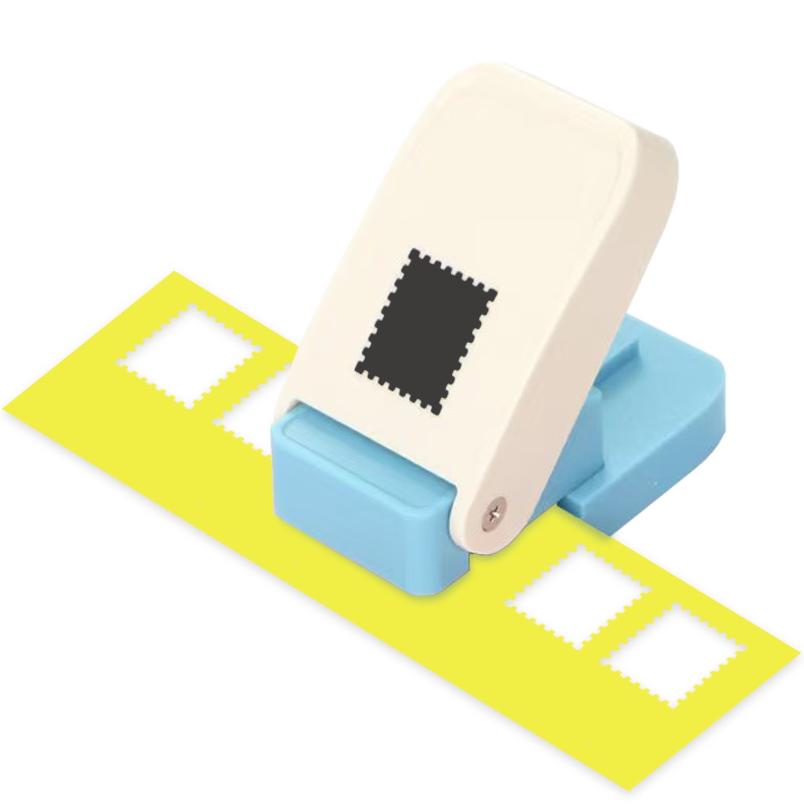 Square Hole Punch, Portable Stamp Punch for Scrapbooking, Plain Copy Paper, Card