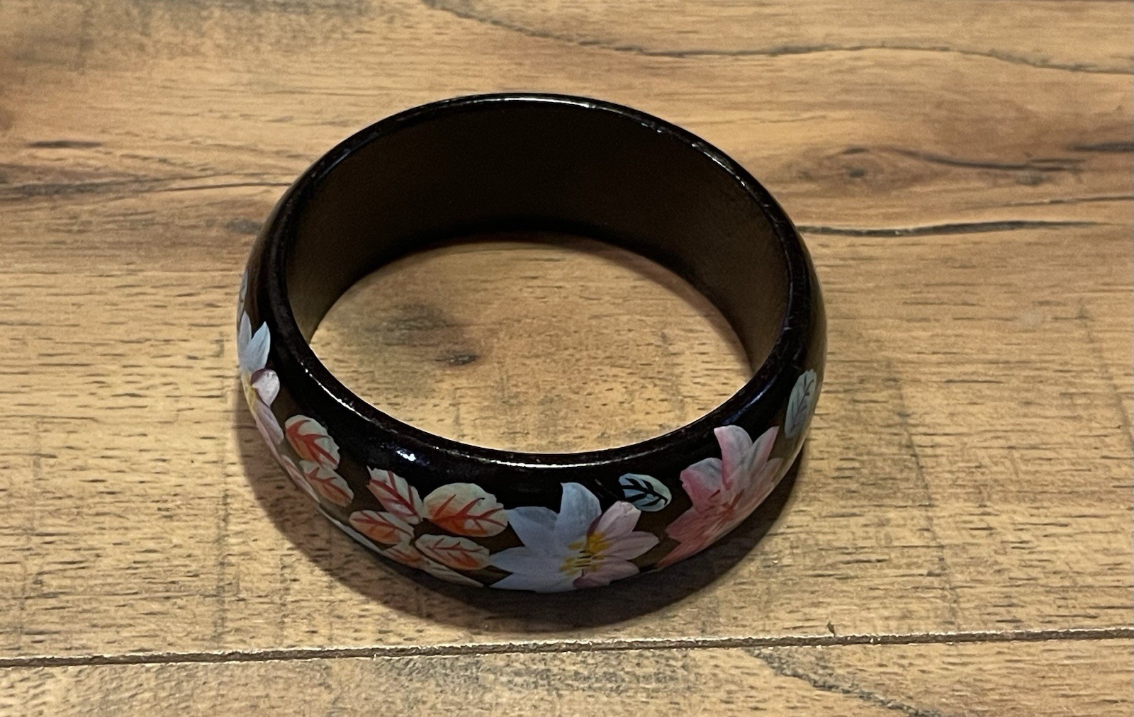 MultiColor Floral Wooden Bracelet Bangle