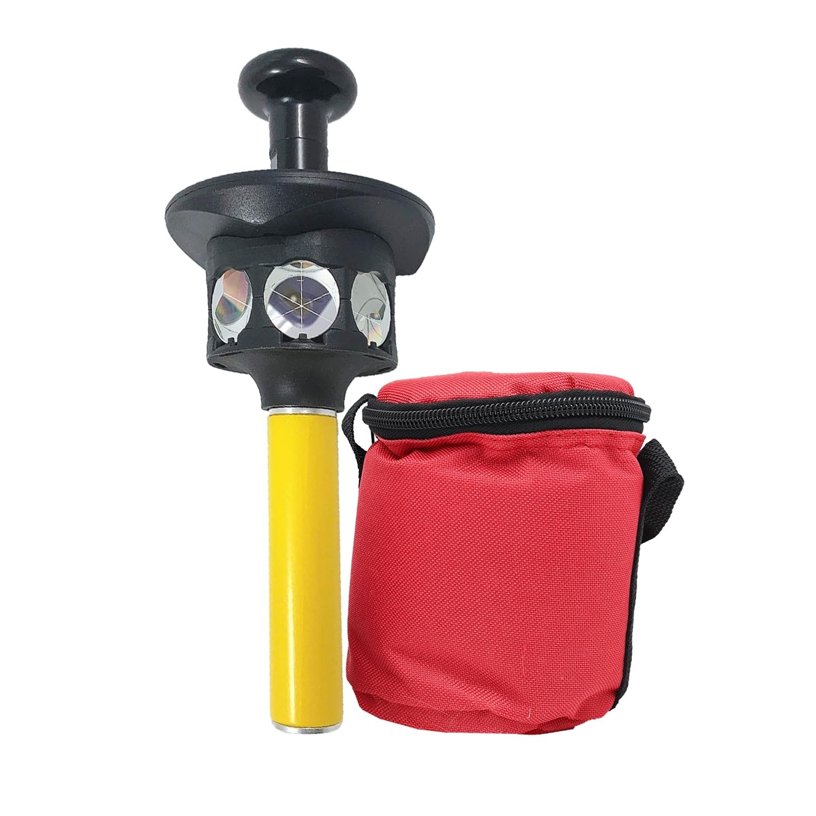 360 Surveying Prism Compatible with Trimble with 10cm Extending Pole and Stor...