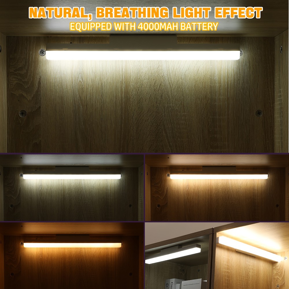 LED Wall Light Rechargeable Magnetic Remote Control Sconce Light, 3 Color Modes