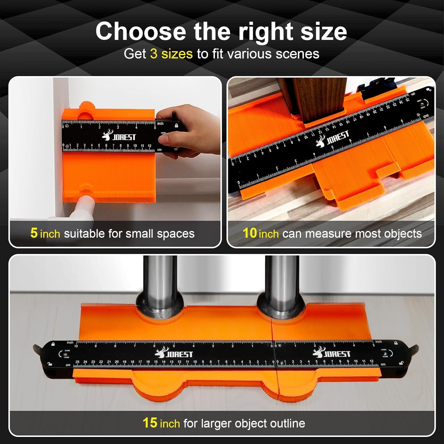 Connectable Contour Gauge Measuring Tool