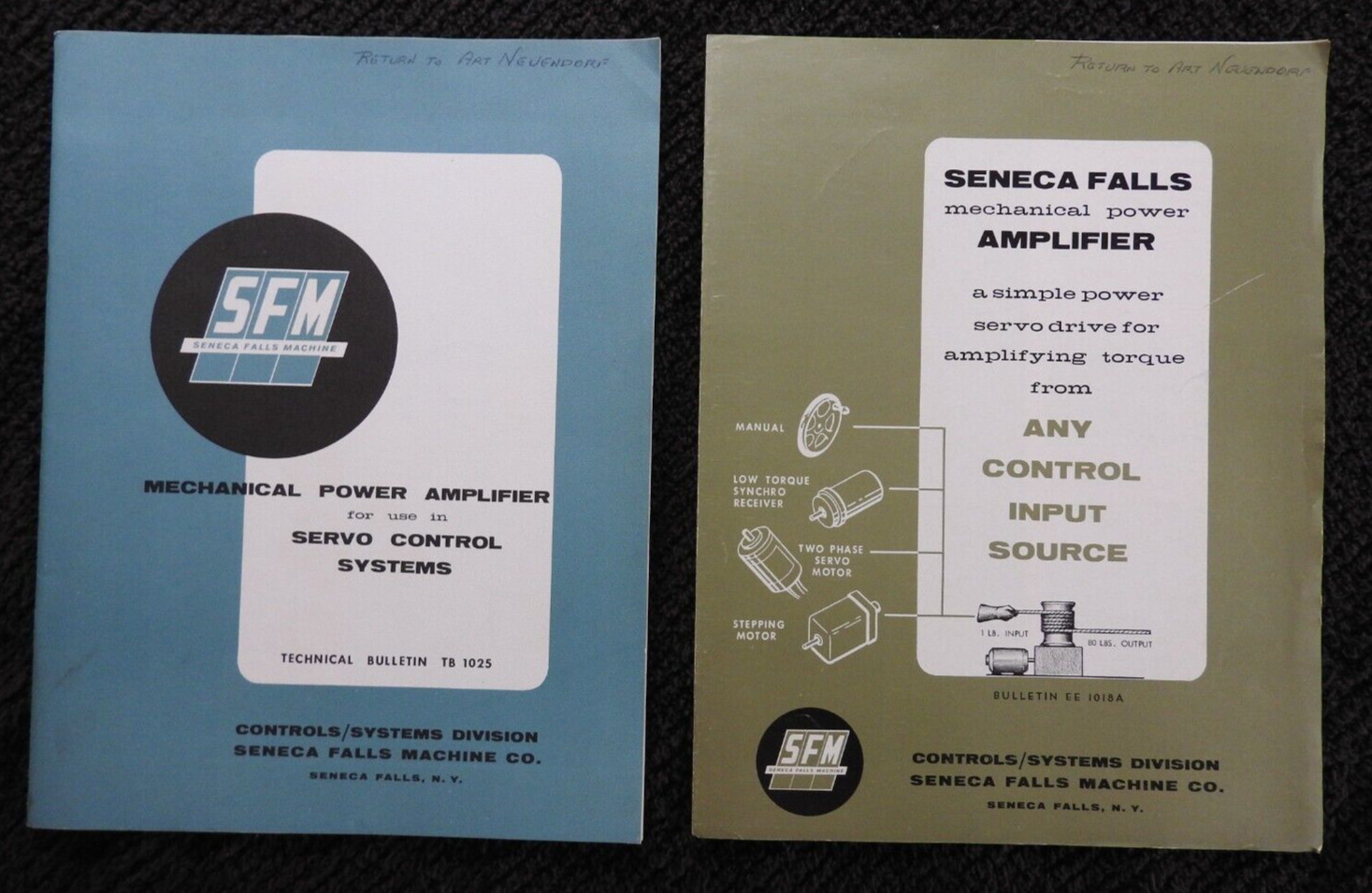 1965 Seneca Falls Machine Power Amps Servo Controls Engineering Catalogs NY