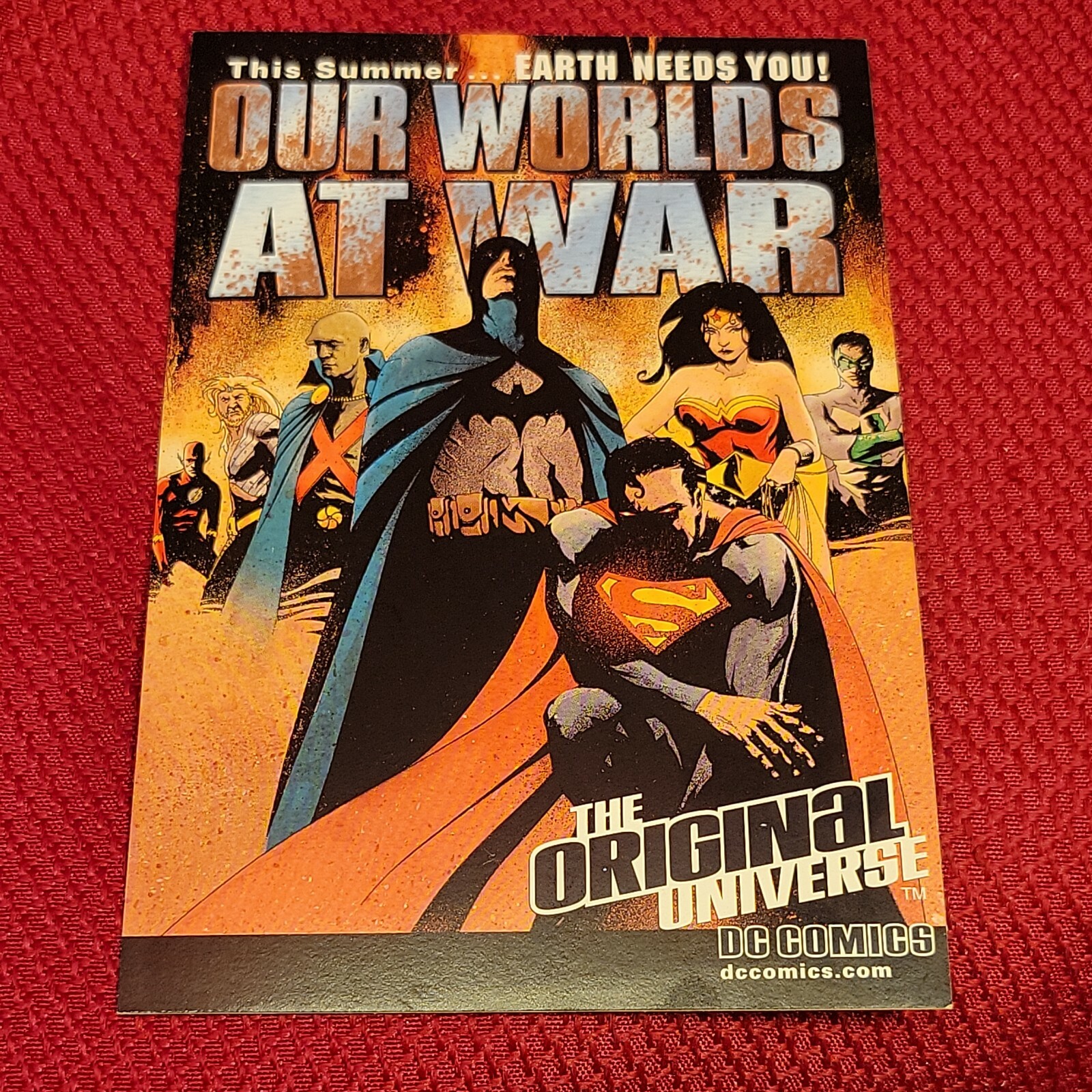 Batman Superman Wonder Woman DC COMICS Postcard show promo picture 4" 6" vintage
