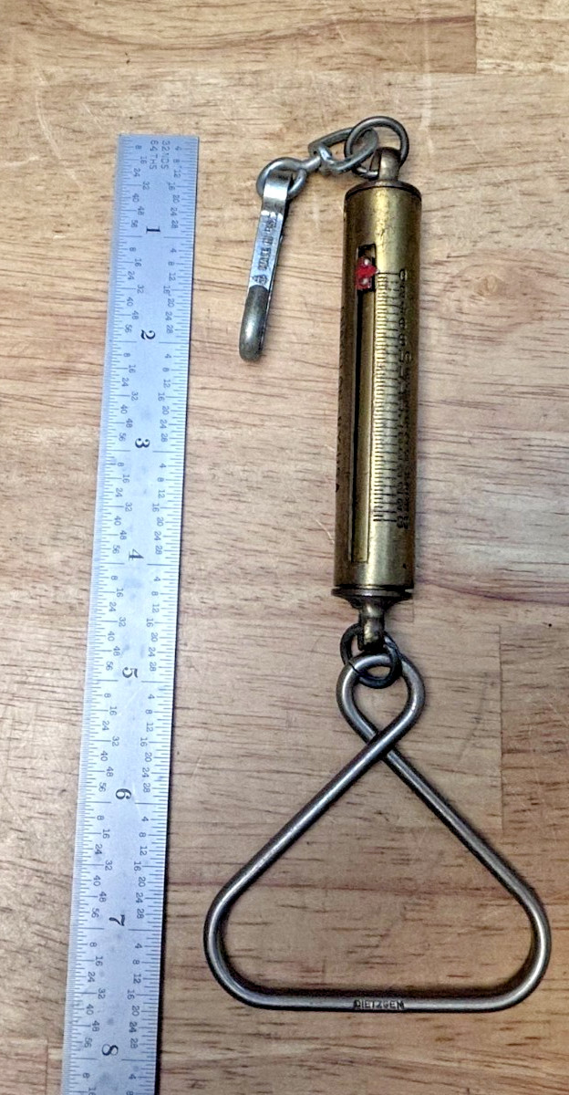 Vintage Brass Chatillon Trigger Pull Gauge Hunting Gun Scale Measuring Tool