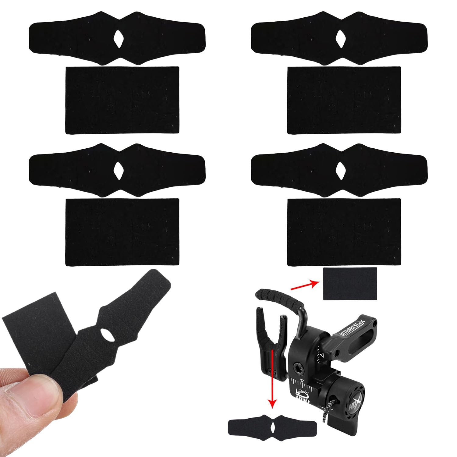 PESSILIN Arrow Rest Sticker, Anti-Slip Archery Sticker Compound Bow 4 Sets