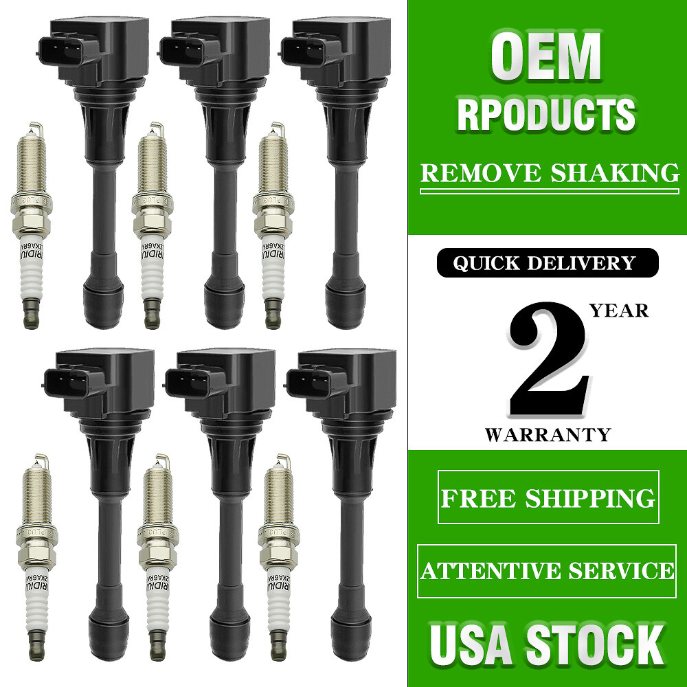 6 Ignition coil+6 Iridium spark plug for Infiniti G25 Nissan Maxima 3.5 V6 UF550