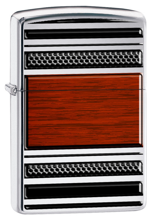 Zippo High Polish Chrome Pattern Pipe Windproof Lighter 28676 New