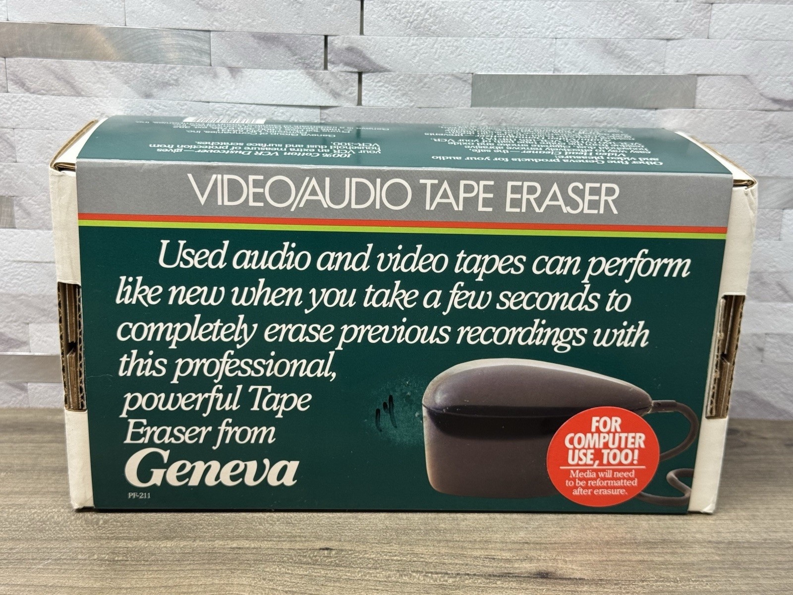 NEW Geneva Audio/Video Tape Eraser PF-211 USA Old Stock Vintage Hard To Find