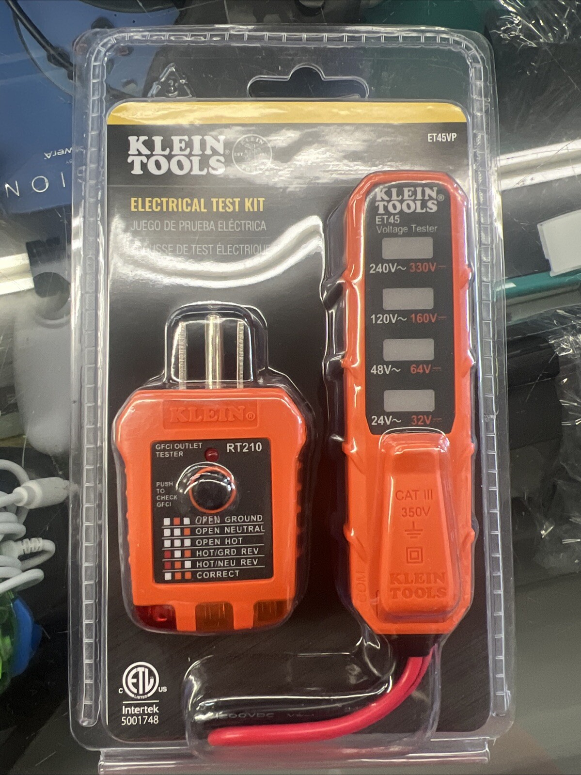 Klein Tools ET45VP Voltage and GFCI Receptacle Tester, AC/DC Voltage Electrical