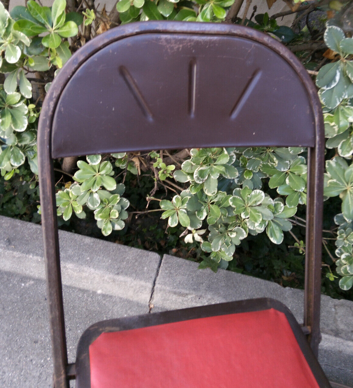 Vintage Rusty Metal Folding Chairs Set of 4
