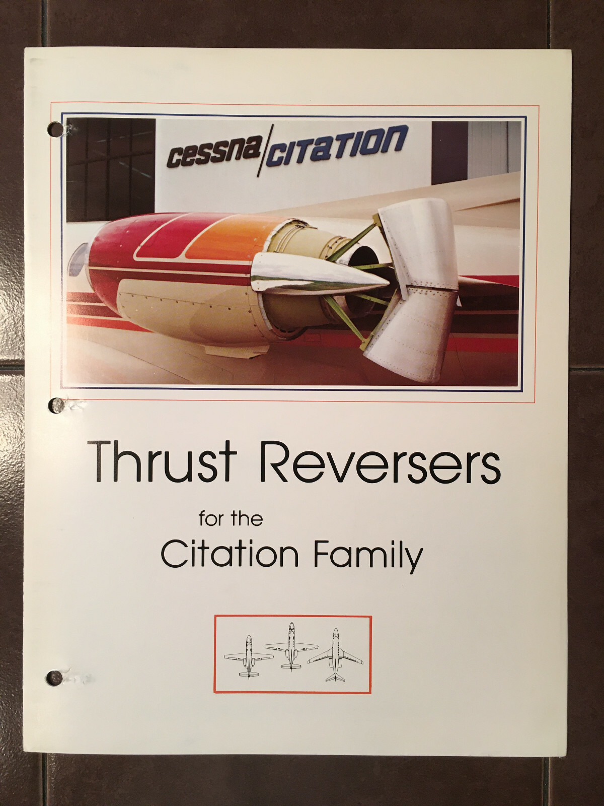 Original Rohr Thrust Reversers for the Citations Brochure, 4 page, 8.5x11"