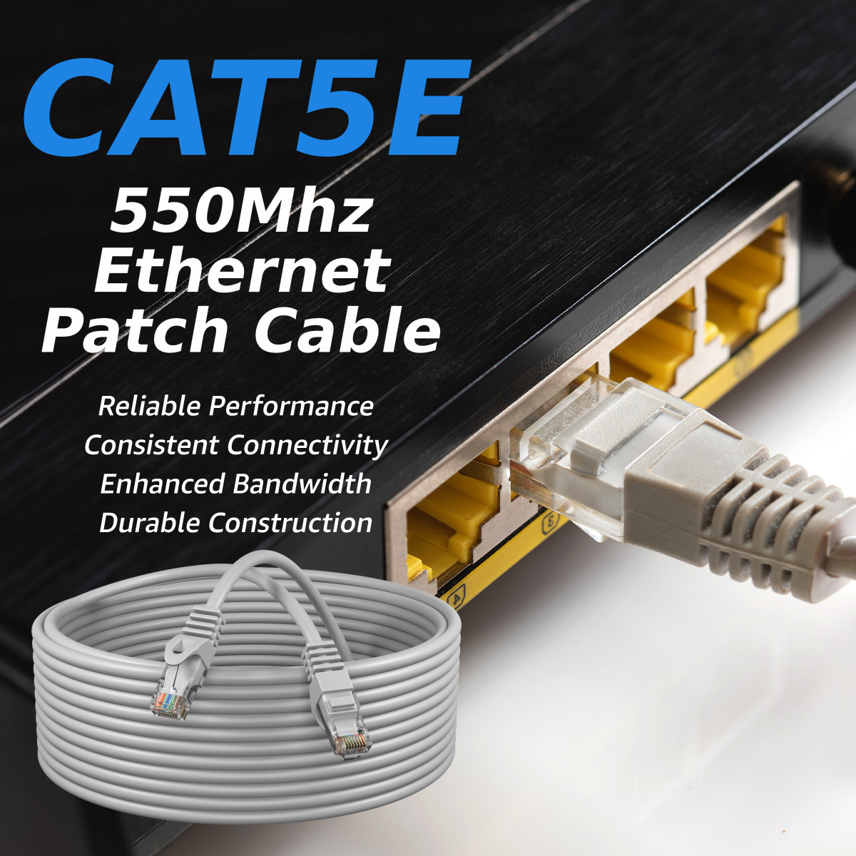 3 ft feet Cat5 Cable CAT5E RJ45 LAN Network Ethernet Router Switch Patch Cord