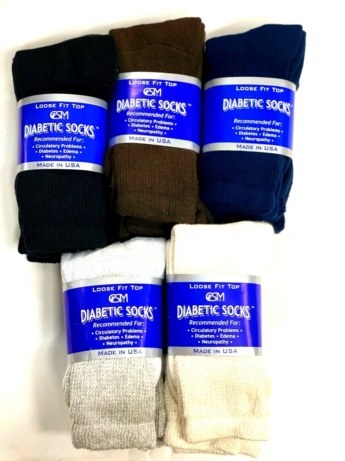 Physicians Approved DIABETIC Socks,Help Circulatory Problems,Edema, Nephropathy