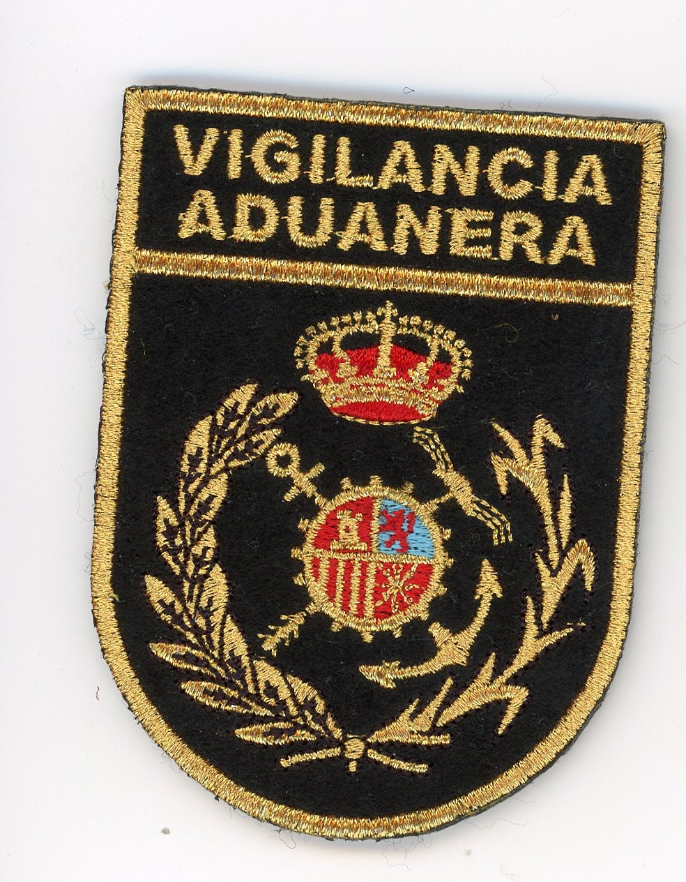 PATCH SPAIN CUSTOMS SURVEILLANCE VEL BACK PARCHE