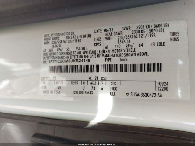 Speedometer Cluster MPH ID HK4T-10849-SB Fits 18-19 TRANSIT 150 4911079