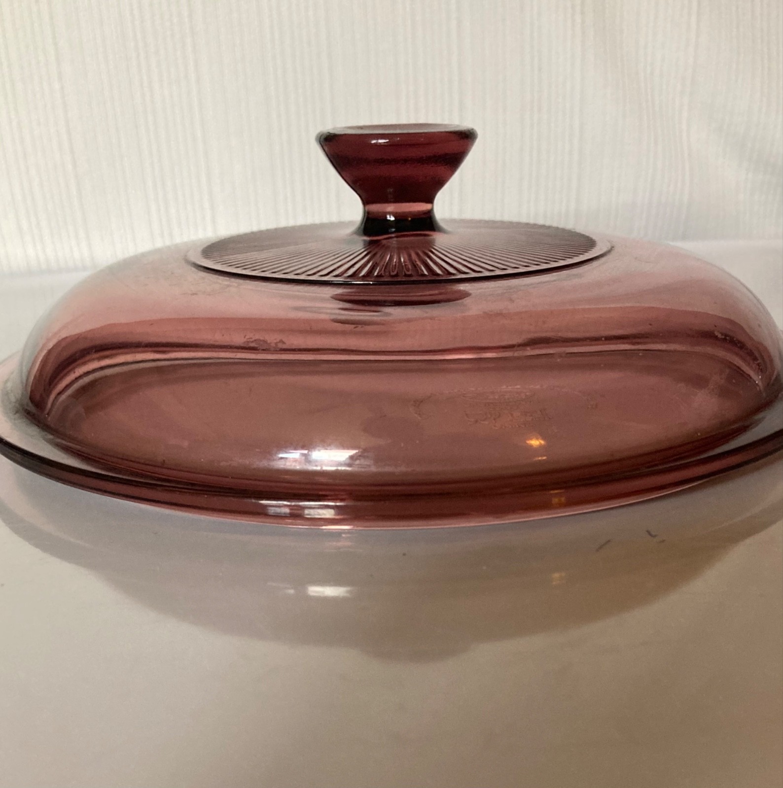 PYREX Replacement Lid Cranberry Purple Visions V1.5C Round 7.25"
