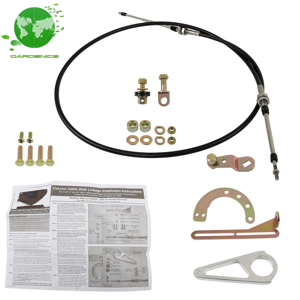 For GM TH350 TH400 700R4 4L60E 4L80 Steering Column Cable Shifter Linkage Kit