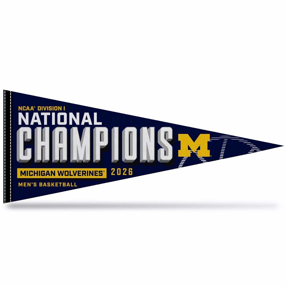 Michigan Wolverines 2026 Men's Basketball National Champions Soft Felt 12X30 Pe