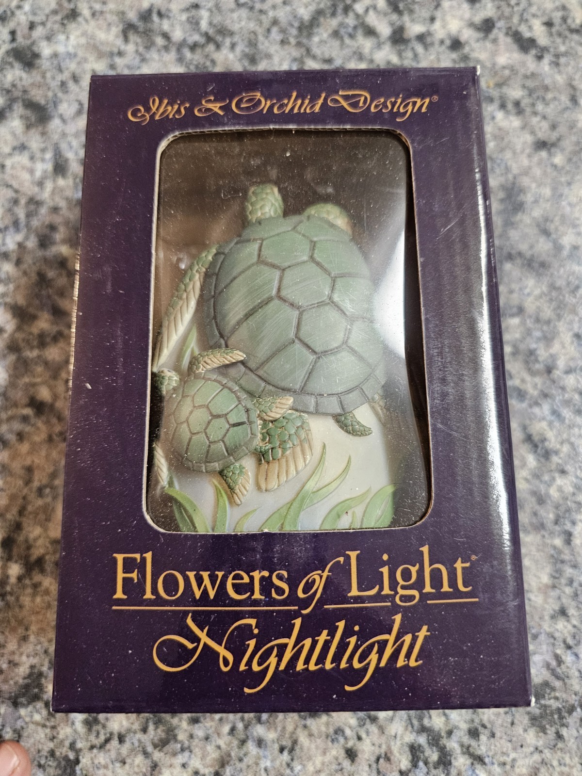 Ibis & Orchid Design Flowers Of Light Night Light Sea Turtles #50086 NEW IN BOX