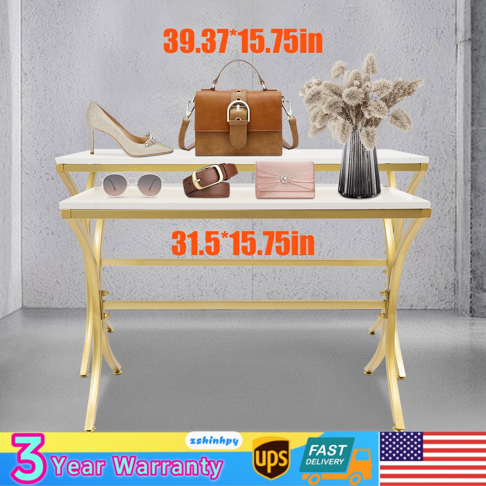 2pcs Handbag Display Stands, Display Riser Shelves, Modern Nesting Tables