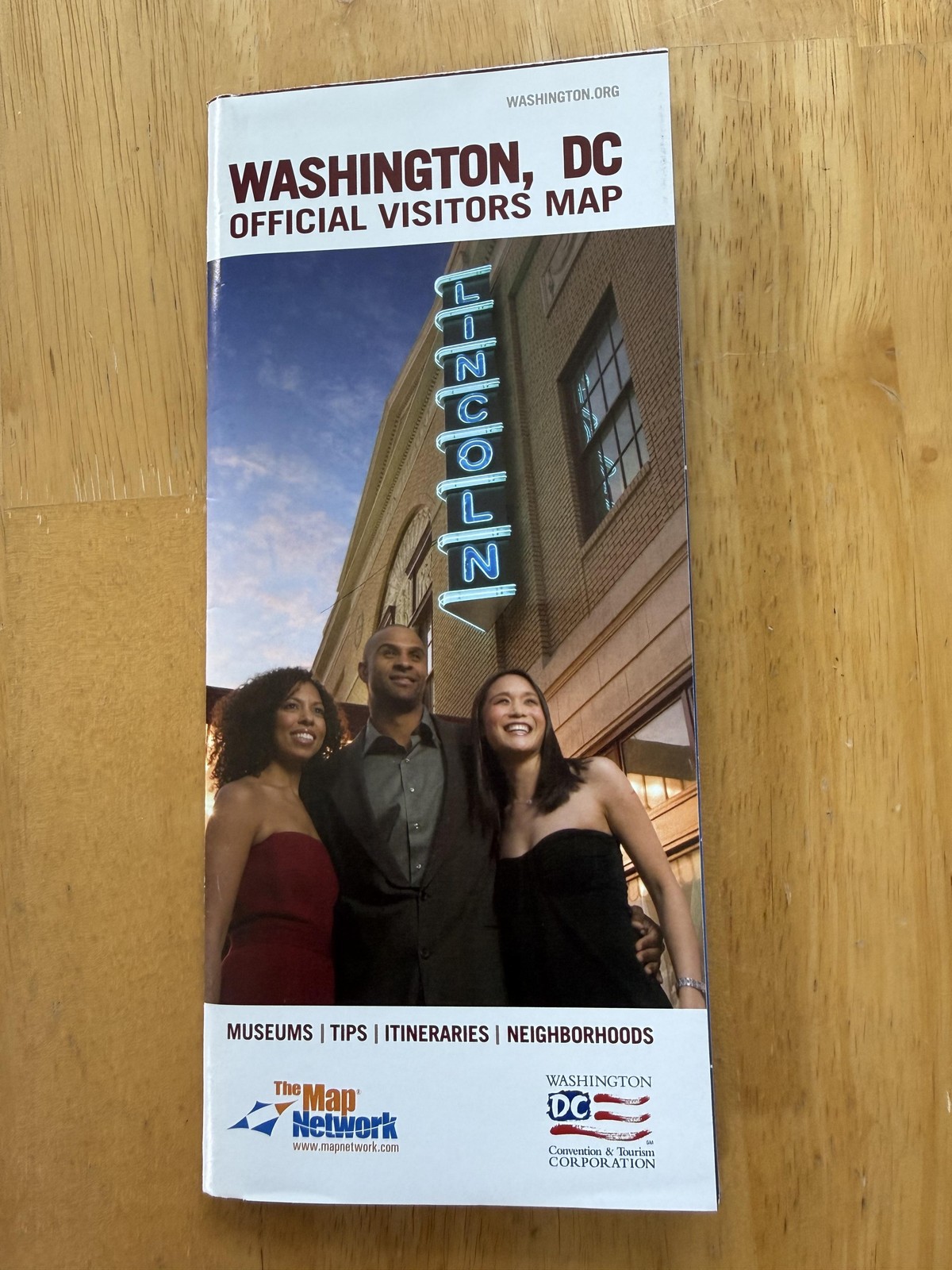 Washington DC Official Visitors City Map Travel Guide Folded Brochure USA