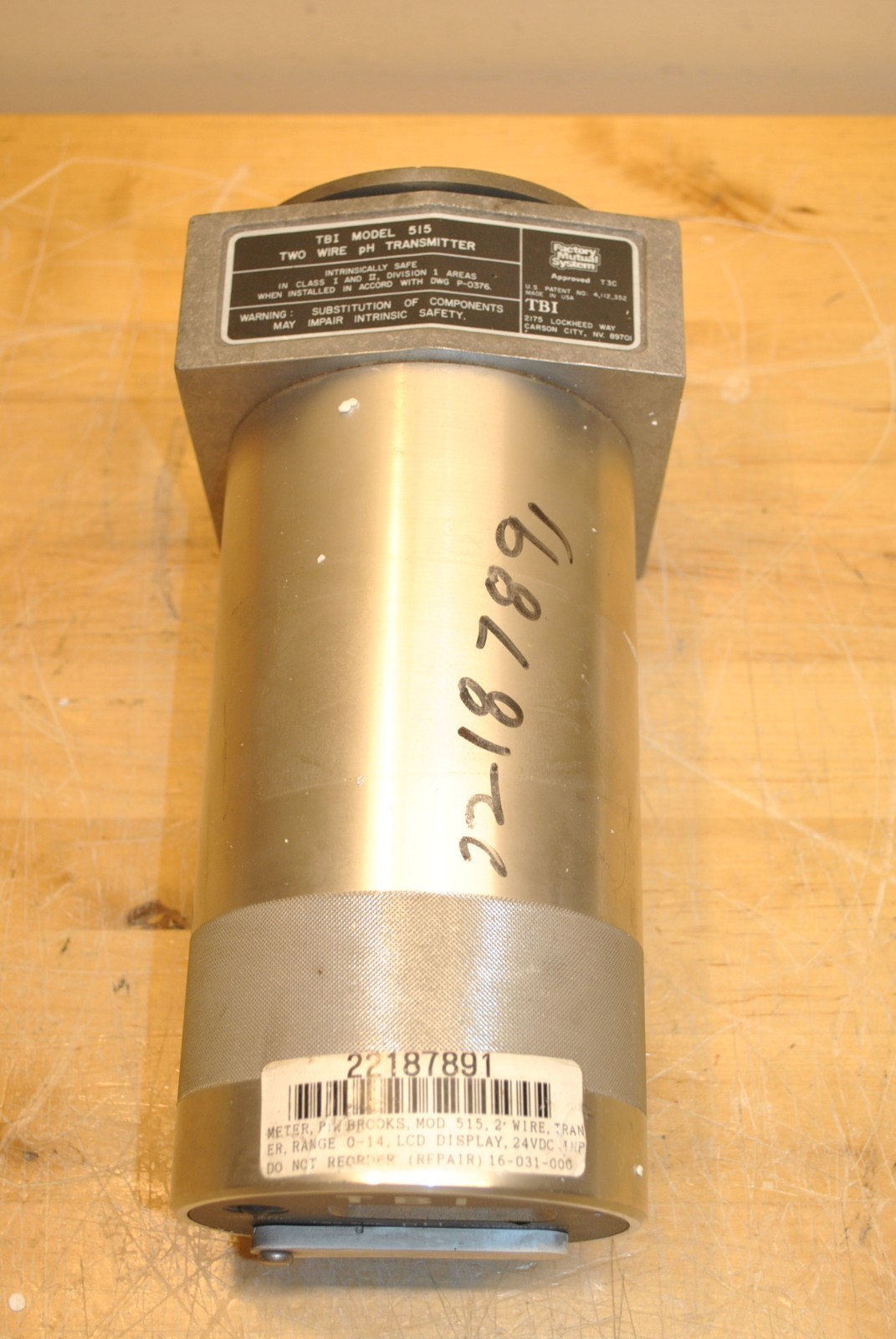 TBI Bailey Model 515 Two Wire pH Transmitter 515-1-0-0-0