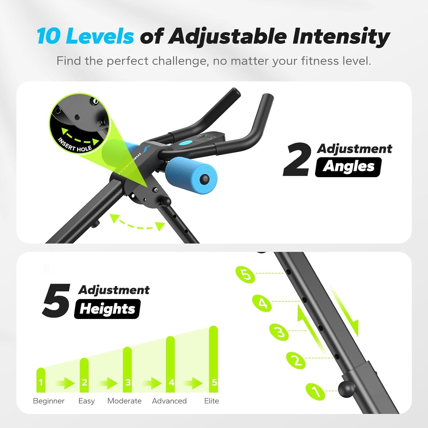 Ab Machine, Ab Workout Equipment, Adjustable Ab Trainer Machine for Abs Workout