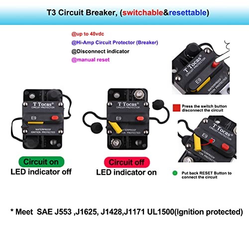 Circuit Breaker with LED Indication DC 300A Surface Mount with LED Indication