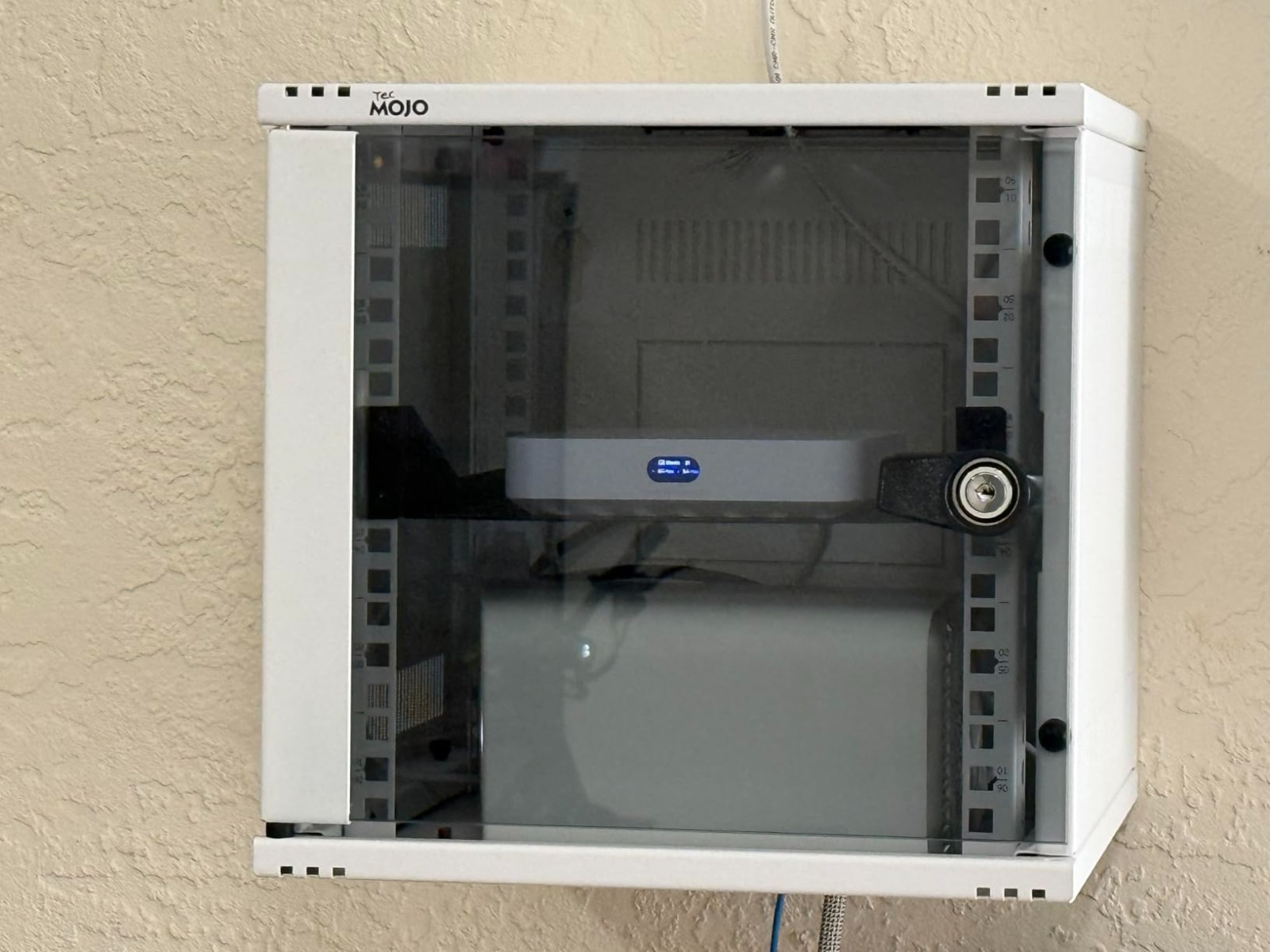10" Wall Mount 6U Network Cabinet - 110Lbs Capacity, White Server Rack Set