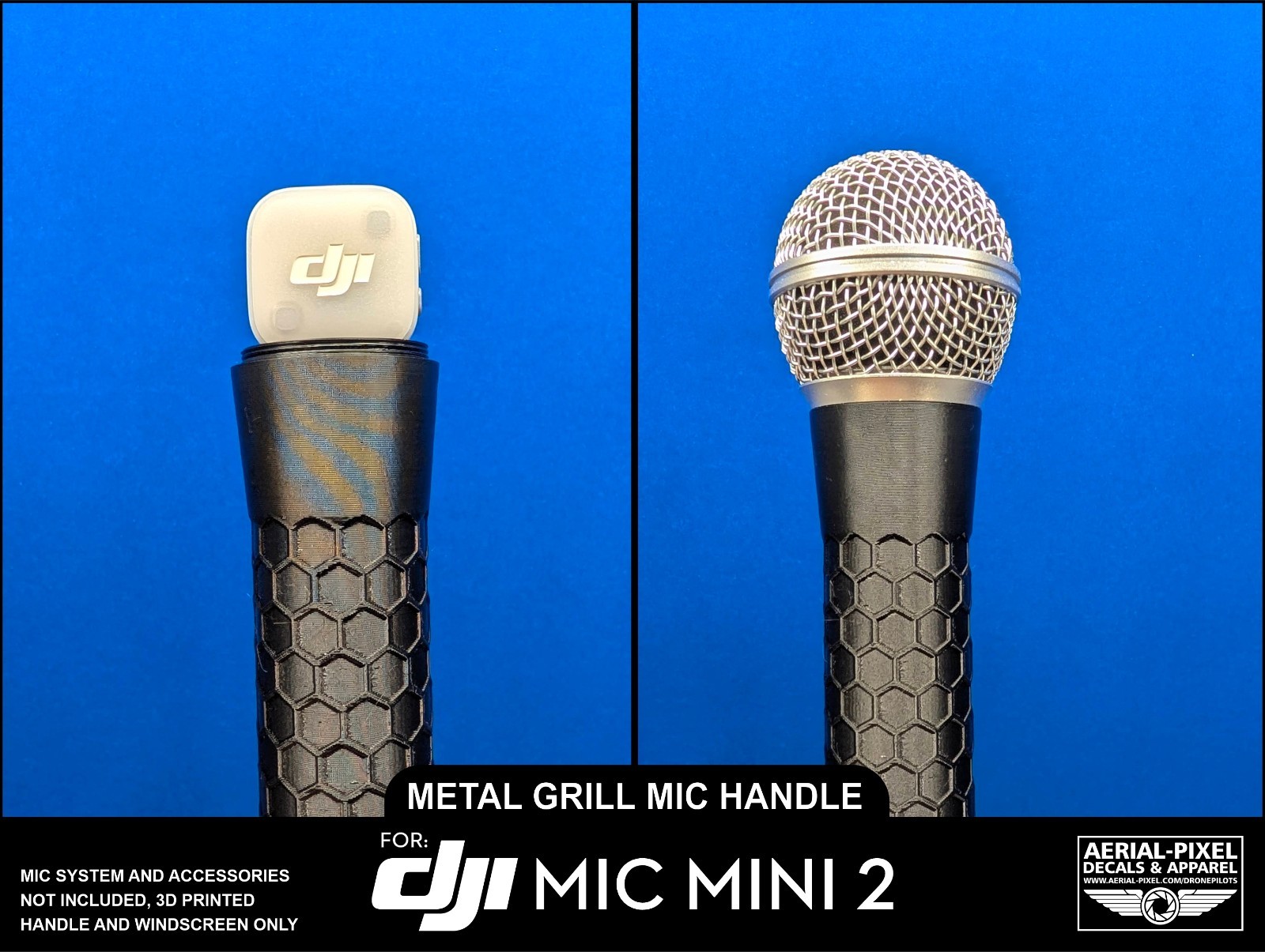 DJI Mic Mini 2 Traditional Microphone Grip Interview Handle SM58 Style Magnetic