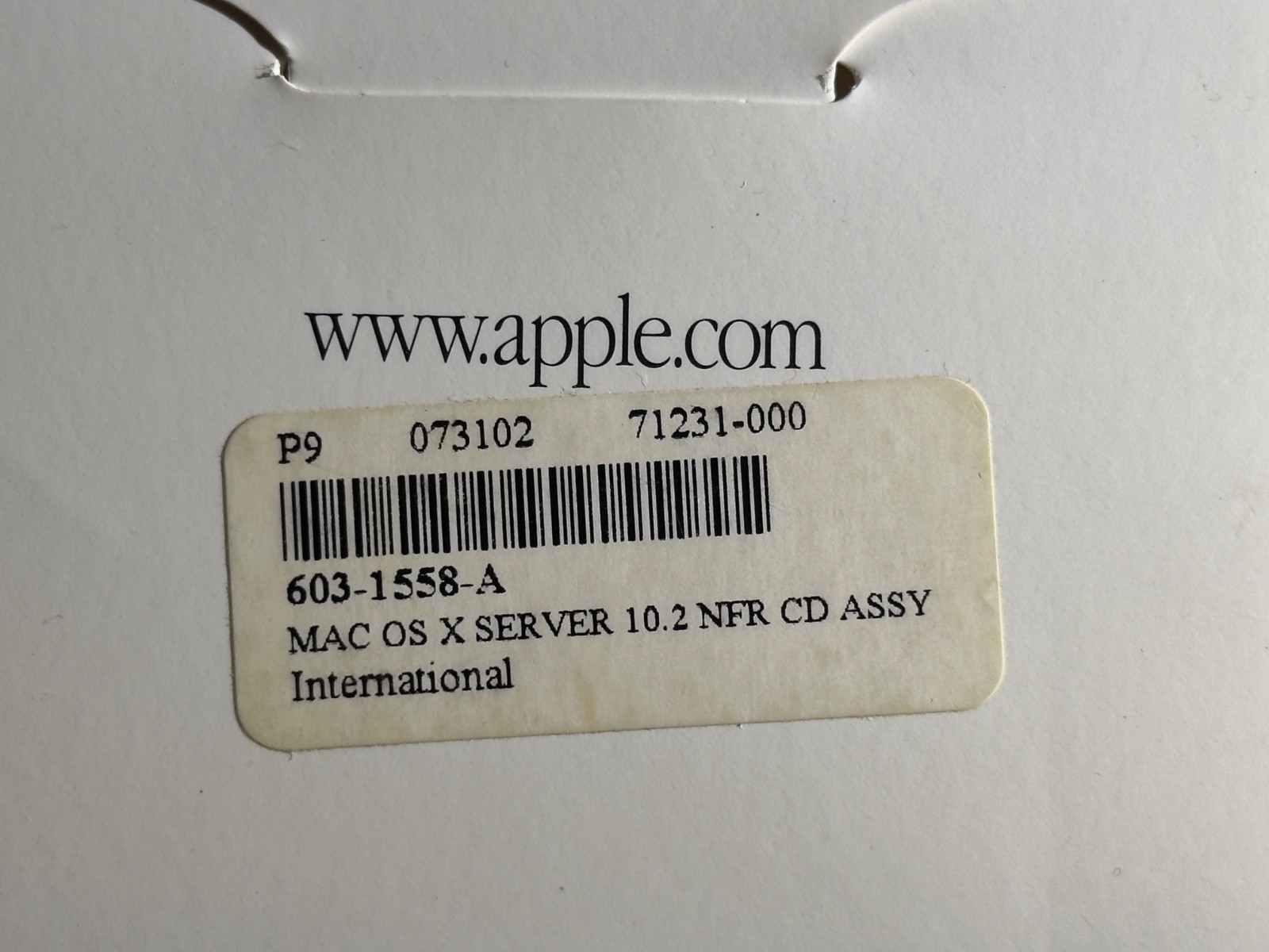 Apple Mac OS X Server 10.2 Jaguar NFR Complete, Mac OS 9 Netboot, WebObjects 5.1