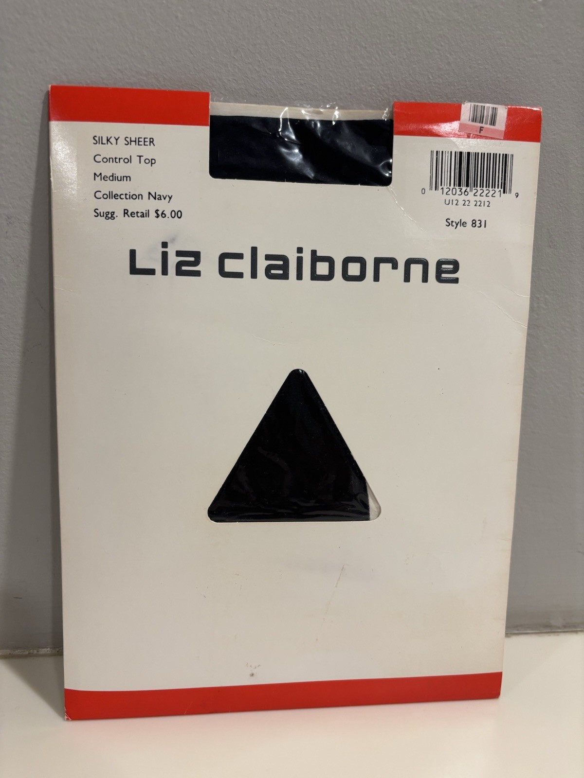 Vintage Liz Claiborne Silky Sheer Control Top Pantyhose Medium Navy Style 831