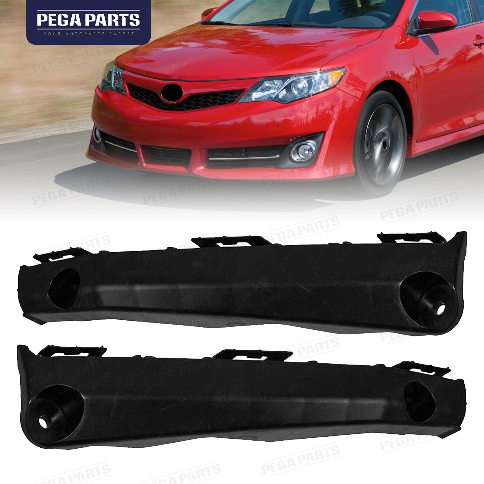 For 2012 2013 2014 Toyota Camry Front Bumper Retainer Support Brackets 2pcs