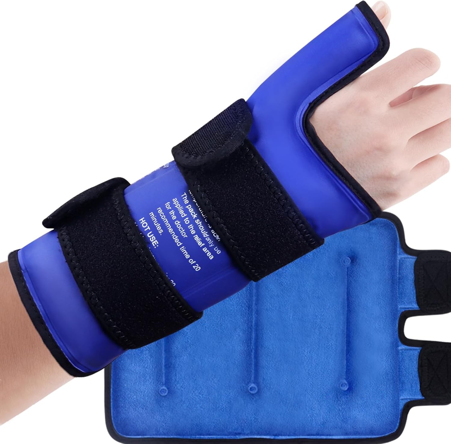 Hilph Wrist Ice Pack Wrap for Thumb & Hand & Arm with Large Extended Coverage, R