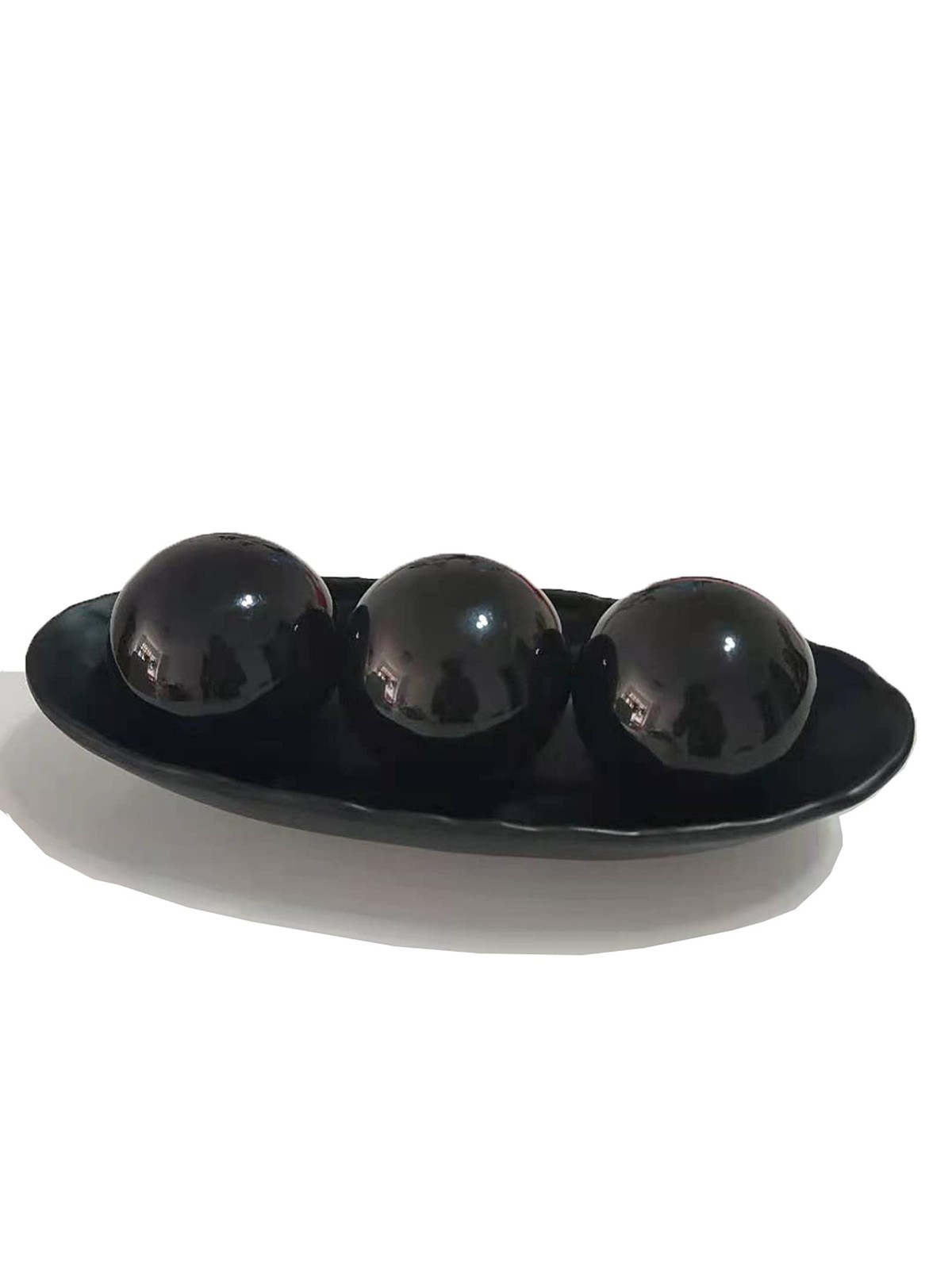 Home Decor Tray and Orbs Balls Set of 3,Ideal Gift for Weddings Special Occas...