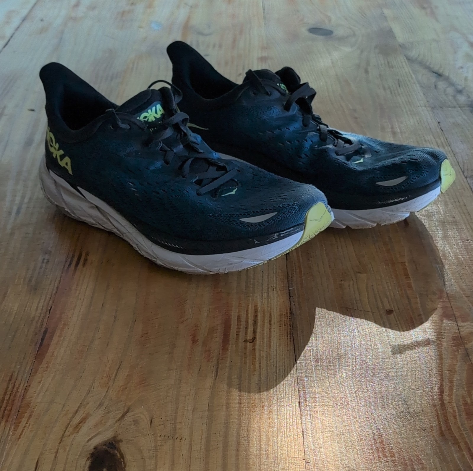 Hoka One One Clifton 8 Men's Wide Running Shoes Blue Mesh US 11 EU 45 1/3