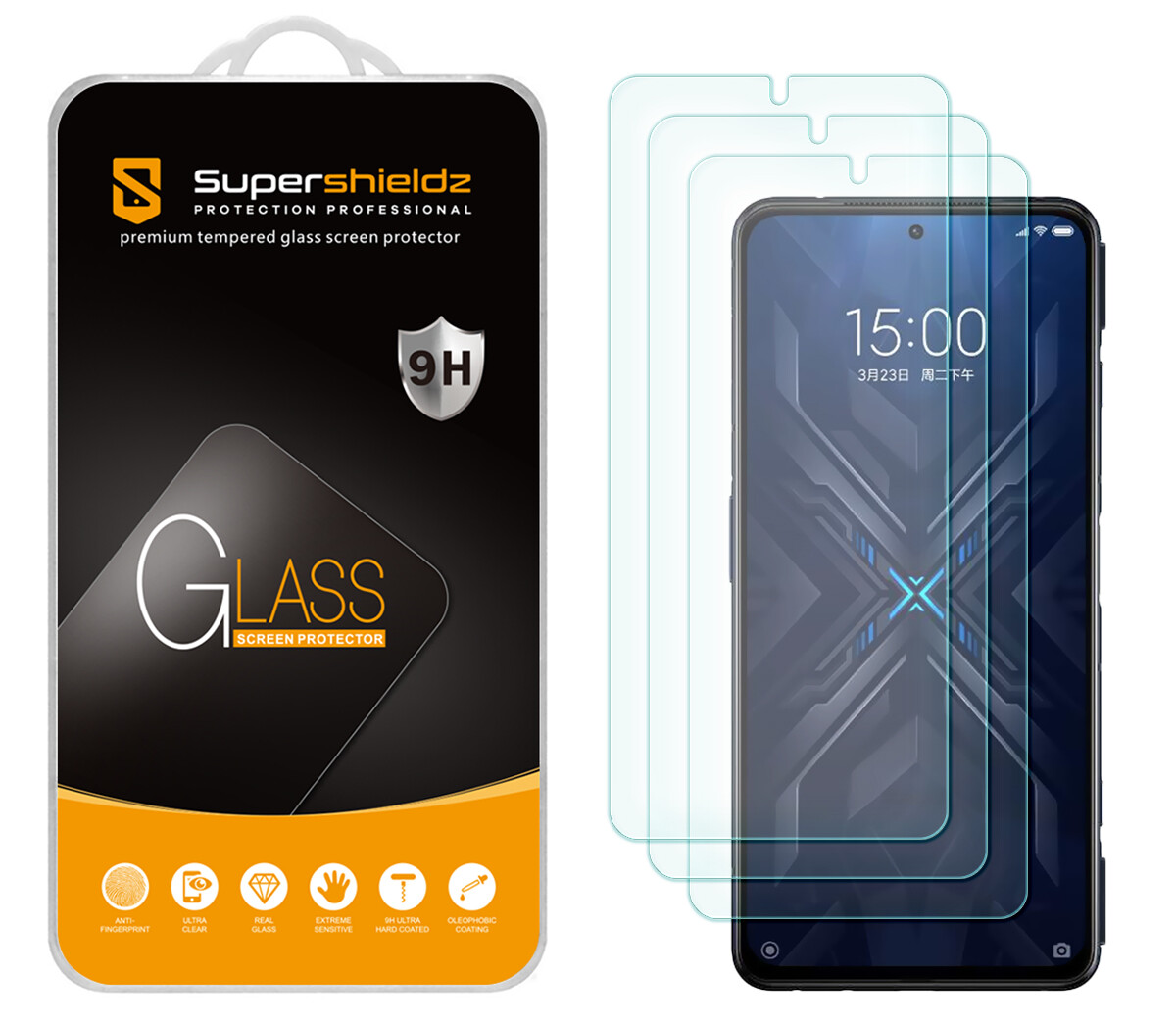 3X Supershieldz Tempered Glass Screen Protector for Xiaomi Black Shark 4/ 4 Pro