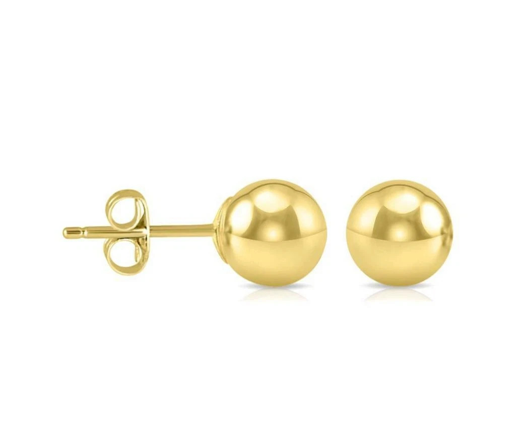 14K Gold Filled Ball Stud Earrings - Gold 4MM Hypoallergenic NEW