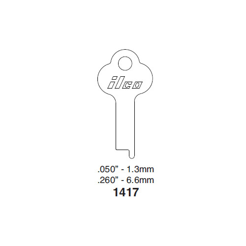 2- Ilco 1417 Key Blanks Flat Stock Steel For Eagle