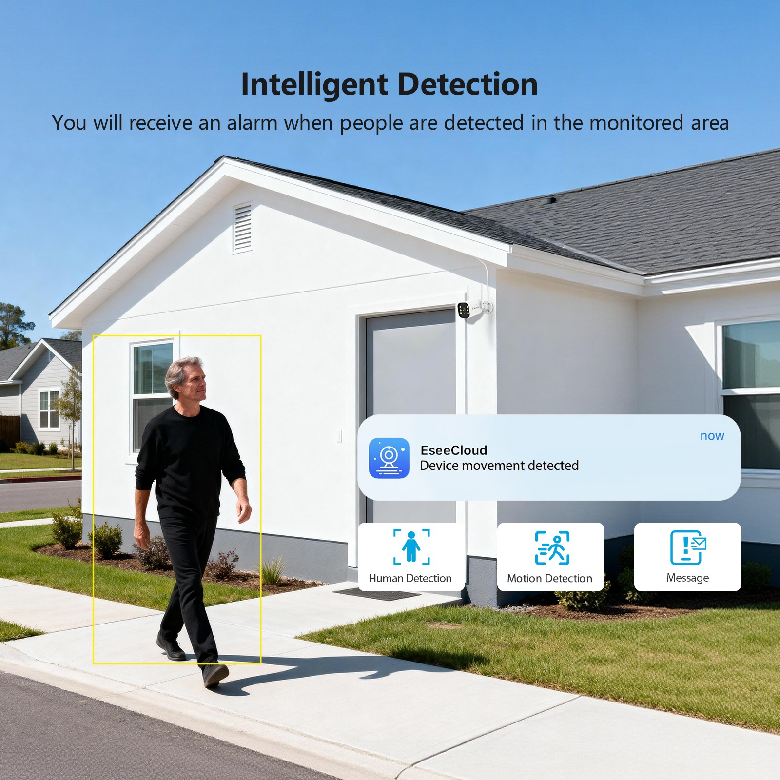 Jennov 5MP Security Camera System NVR with Wide Angle Camera Waterproof 1TB HDD