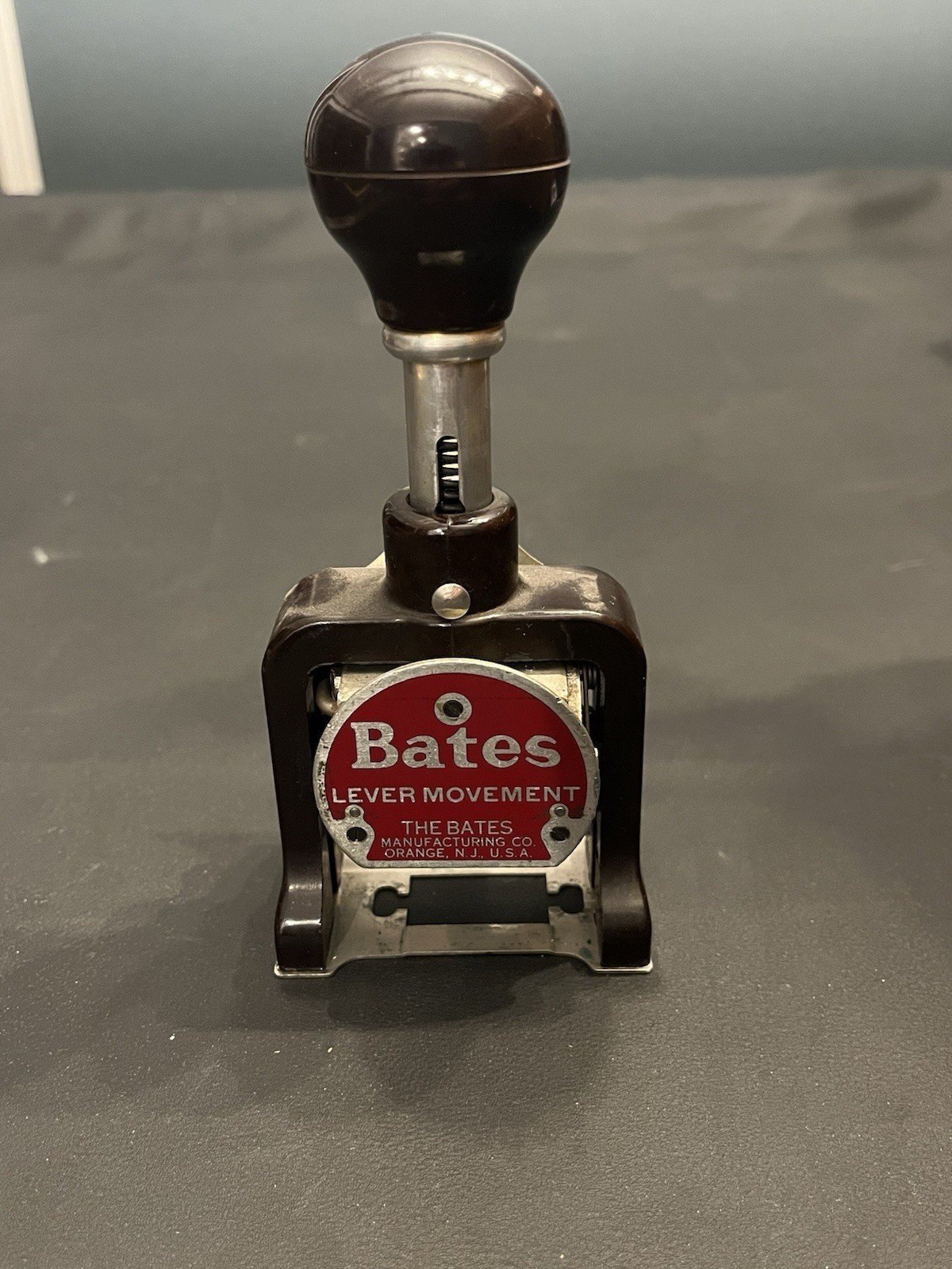 Bates Numbering Machine Style E 6-Wheel Lever Movement Works SN 288420