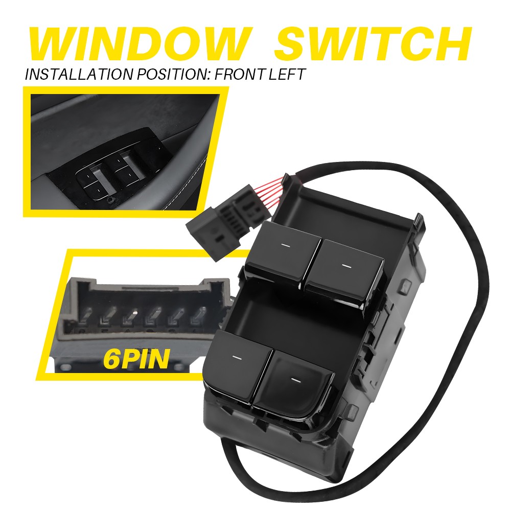 For 2017-20 Tesla Model 3 M3 1081037-01-D Driver Left Door Window Switch Control