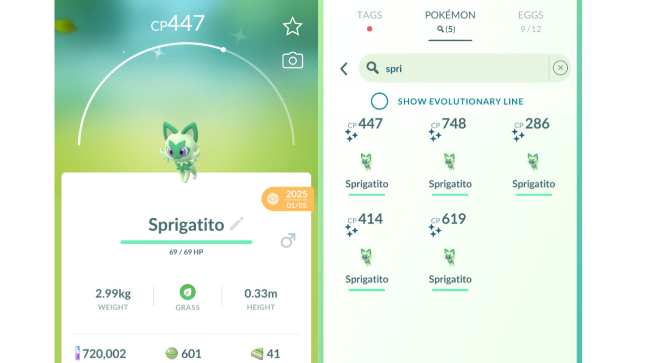 🐱Shiny Sprigatito (Dazzling Felori) Community Day Pokemon GO🐱 Mini PTC