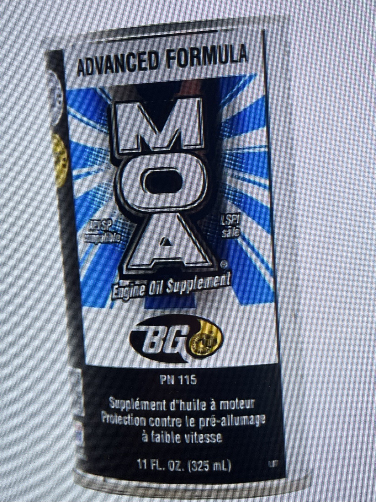BG MOA Engine Oil Supplement Motor Oil Additive PN 115