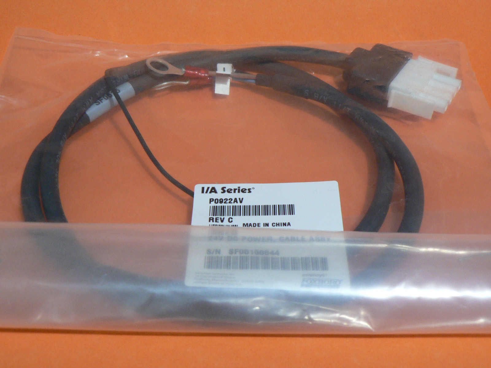 INVENSYS FOXBORO I/A SERIES P0922AV REV C 24VDC POWER CABLE ASSEMBLY "US SELLER"