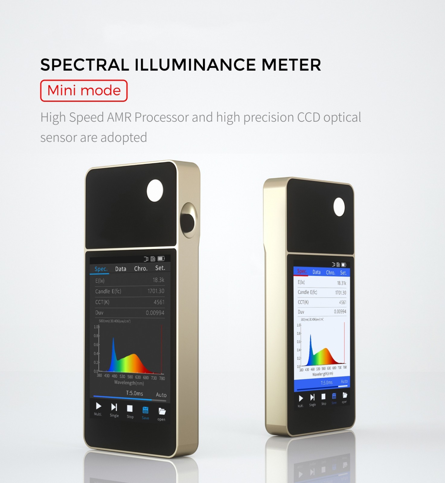 Spectrometer Optical Spectrum Analyzer with High-precision CCD Optical Sensor