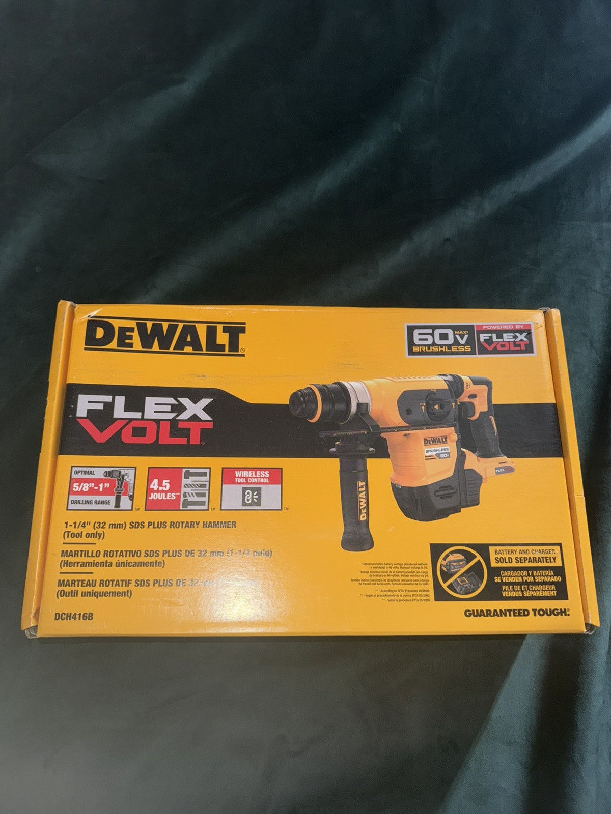 DeWalt FLEXVOLT 60V MAX 1-1/4 in. Cordless SDS PLUS Rotary Hammer (TOOL ONLY)