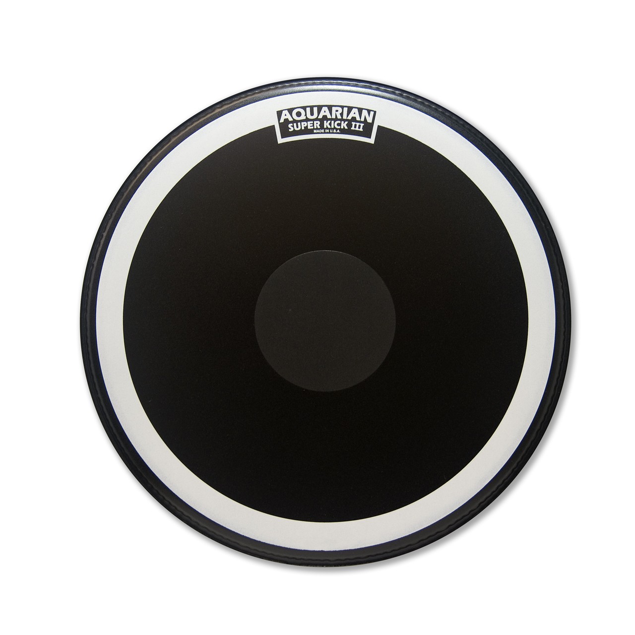 Aquarian - SKIII24BK - 24" Superkick Coated Black Single Ply Bass Drum With