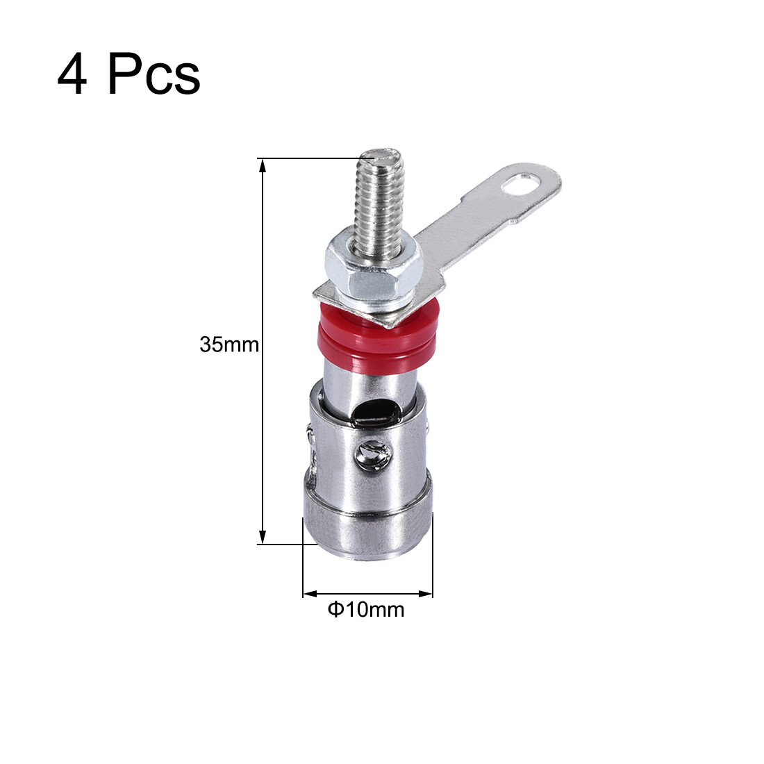 4Pcs Amplifier Terminal Connector Binding Post Push Quick Type 36mm Spring Load