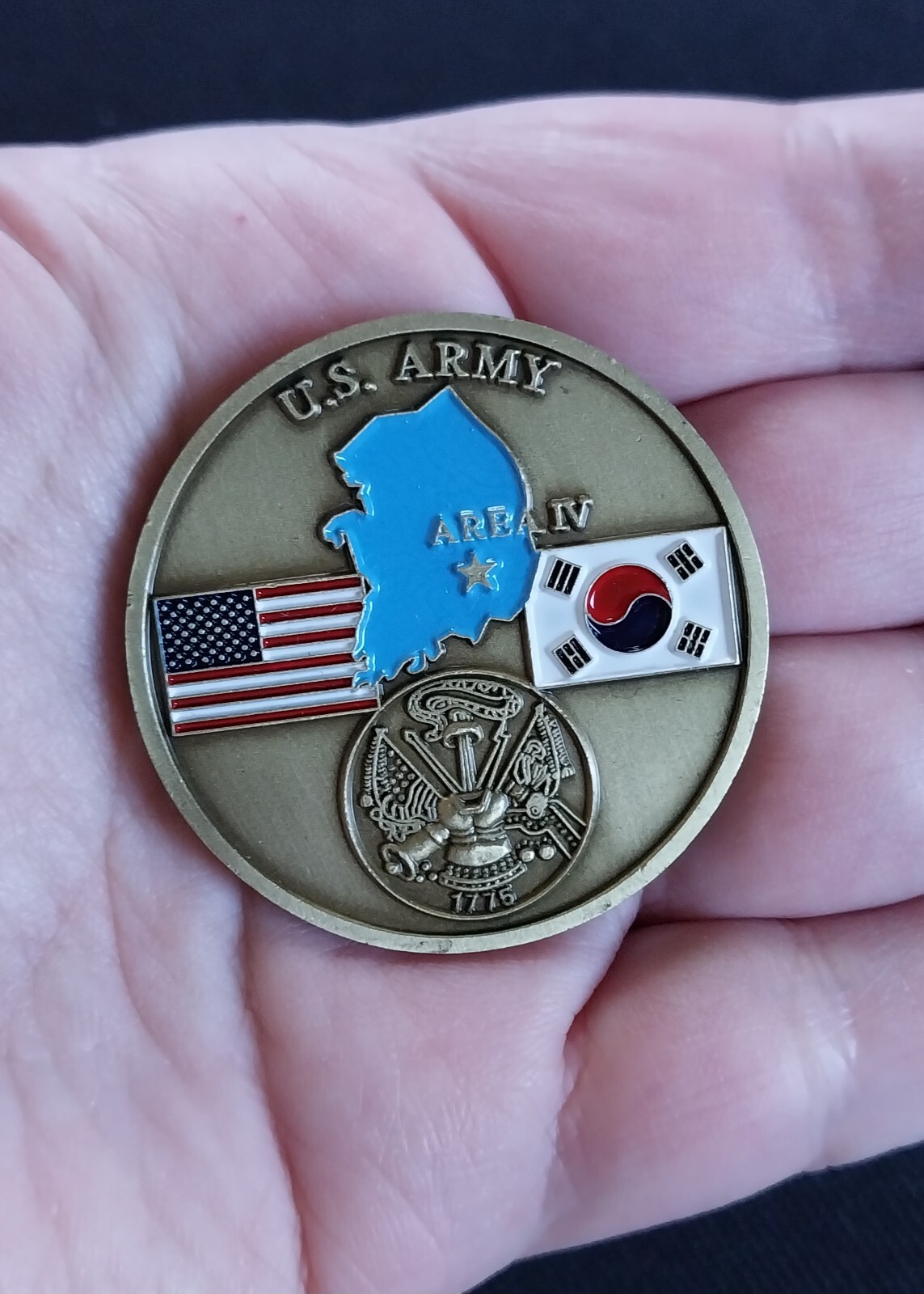 Camp Walker South KOREA Assist Protect Defend MP Army Challenge Coin
